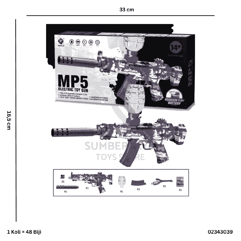B/O WATER BULLET GUN 3039