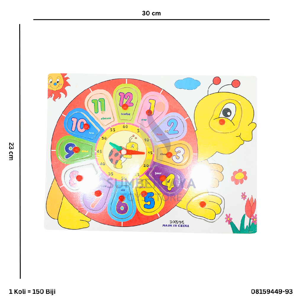 BLOCK KAYU JAM ANIMAL BK 59449-93