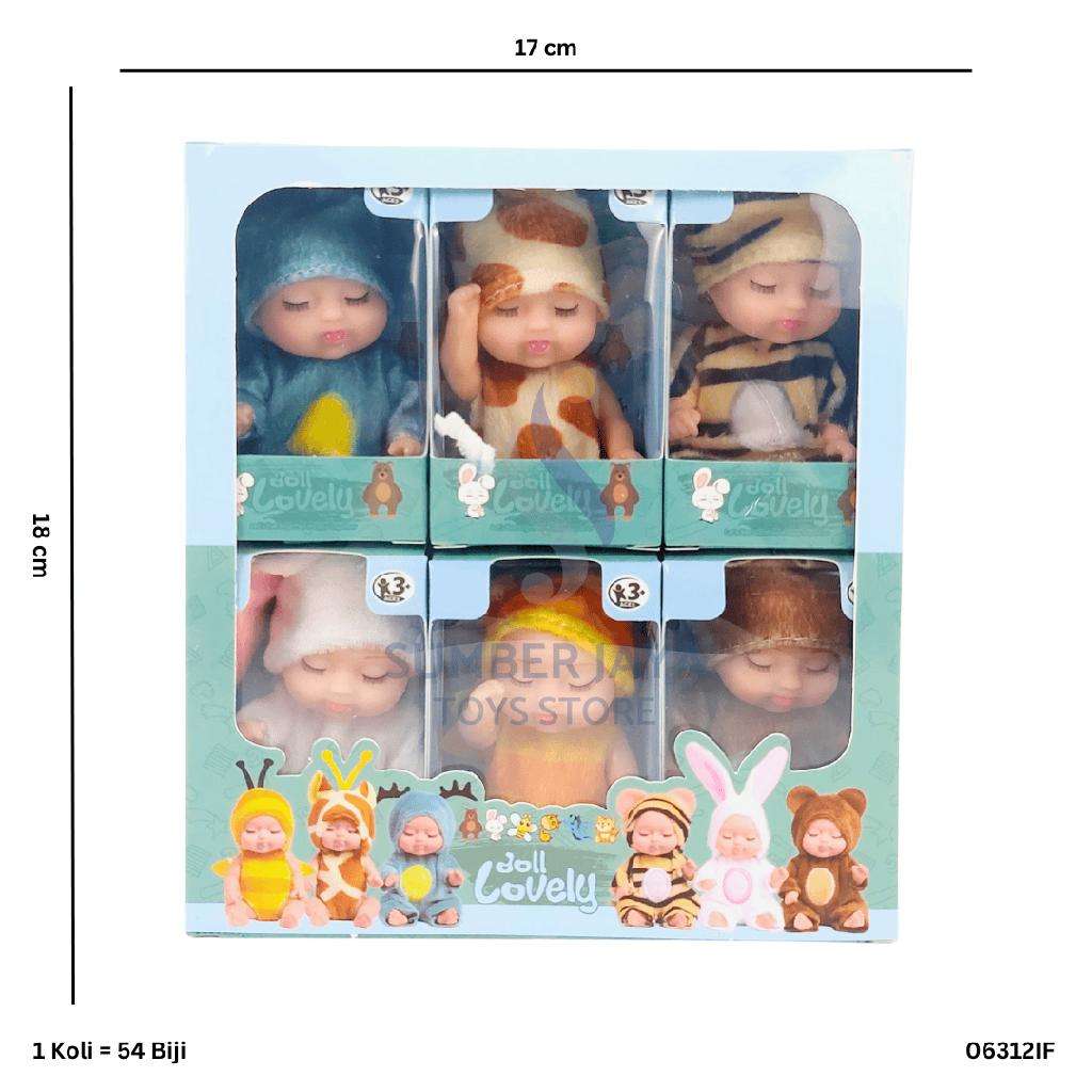 DOLL LOVELY 6PCS 12IF