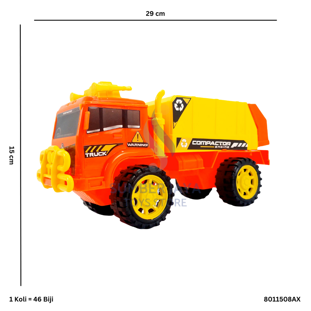TRUCK COMPACTOR YELLOW ORANGE 08 AX