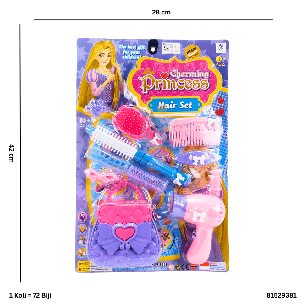 CHARMING PRINCESS HAIR SET 9381