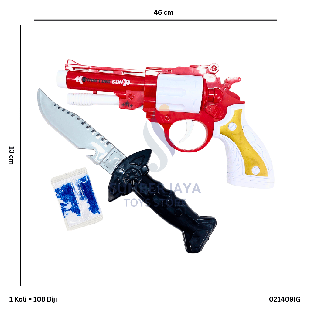 WATER GEL BULLET GUN + KNIFE KTG IG 09