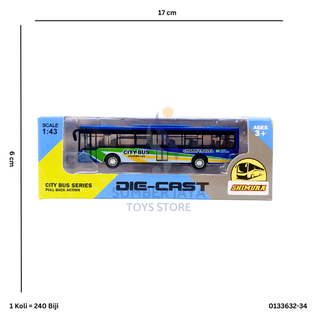 DIECAST CITY BUS 632-34