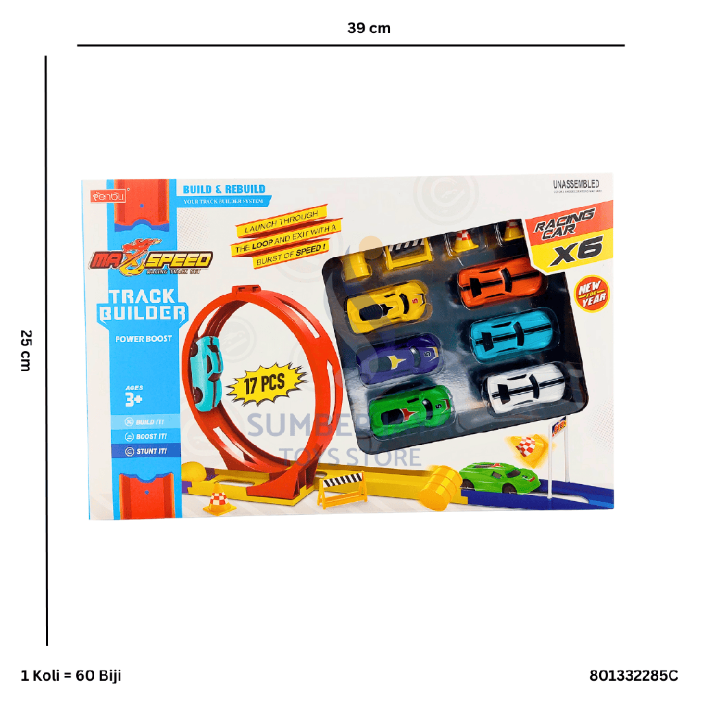 1-LOOP TRACK + 6PC CARS 2285C