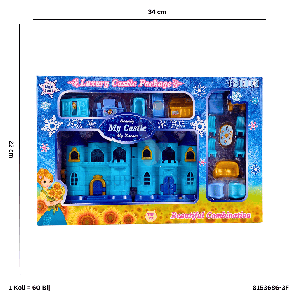B/O CASTLE PLAYSET 686-3F