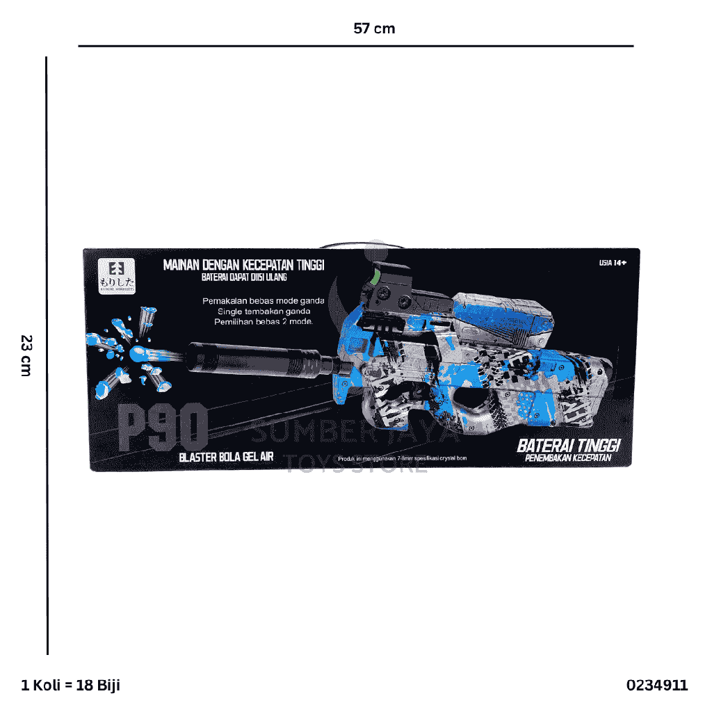 PISTOL P90 HITAM 911