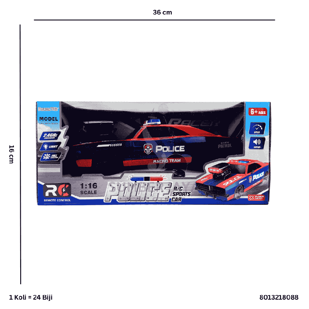 R/C POLICE SPORT CAR 18088