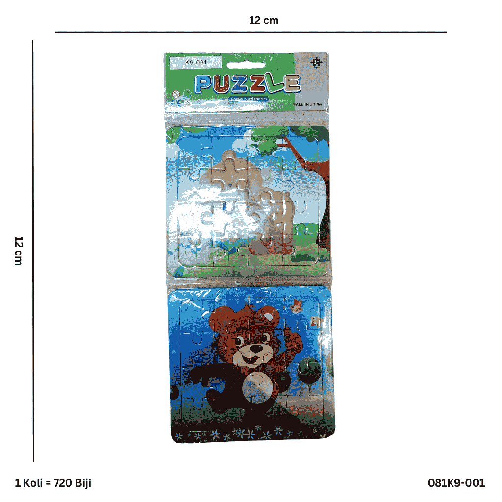 2PC BEAR PUZZLE 6ASST K9-001