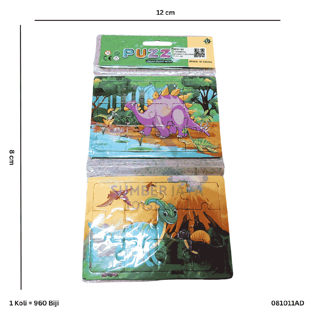 2PC DINO PUZZLE 4ASST 011-AD