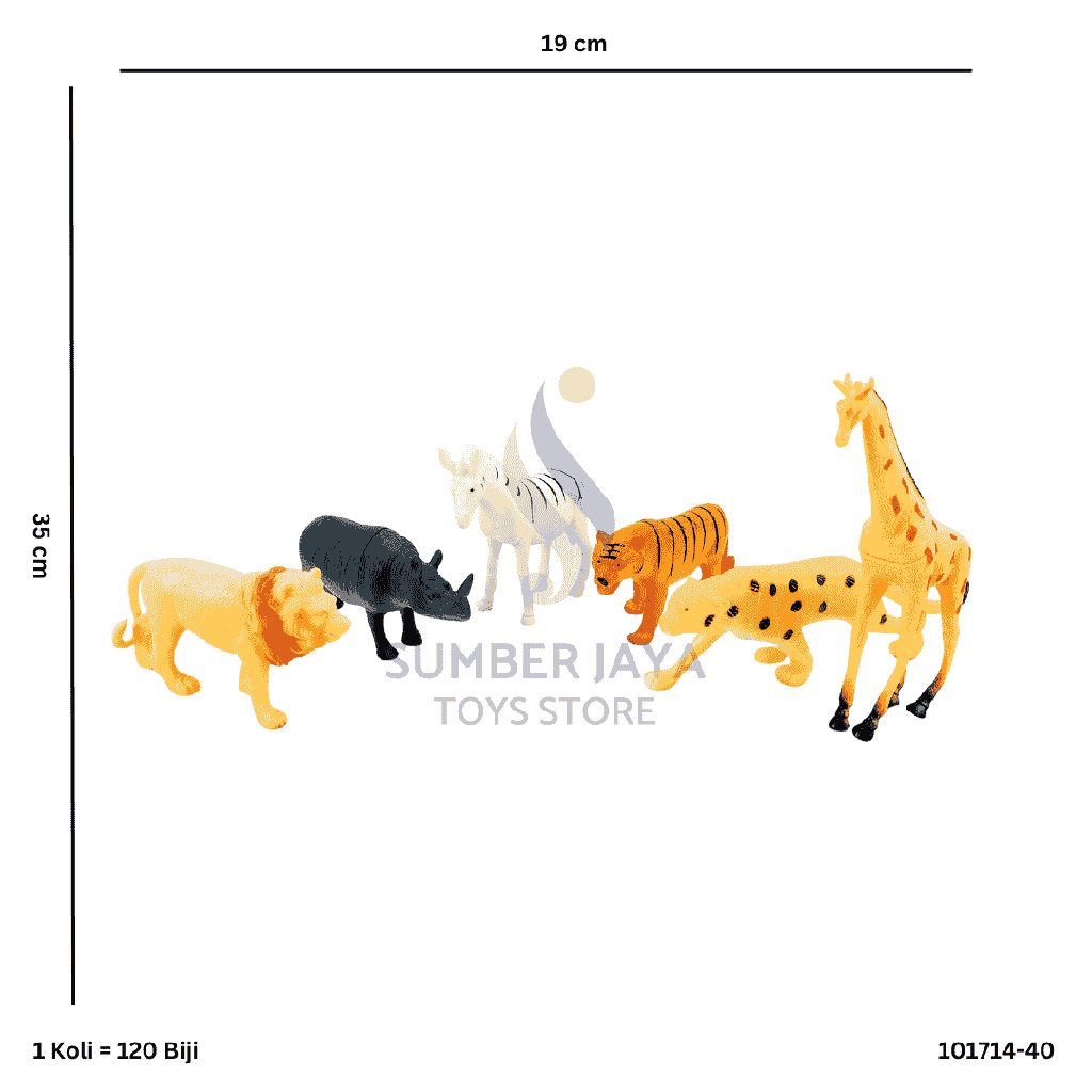 SIX WILD ANIMAL 714-40