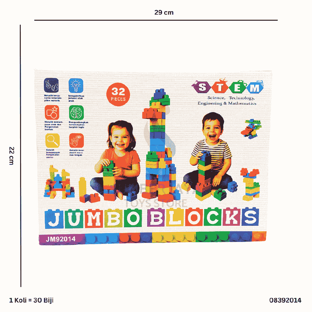 JUMBO BLOCKS 32PC 92014