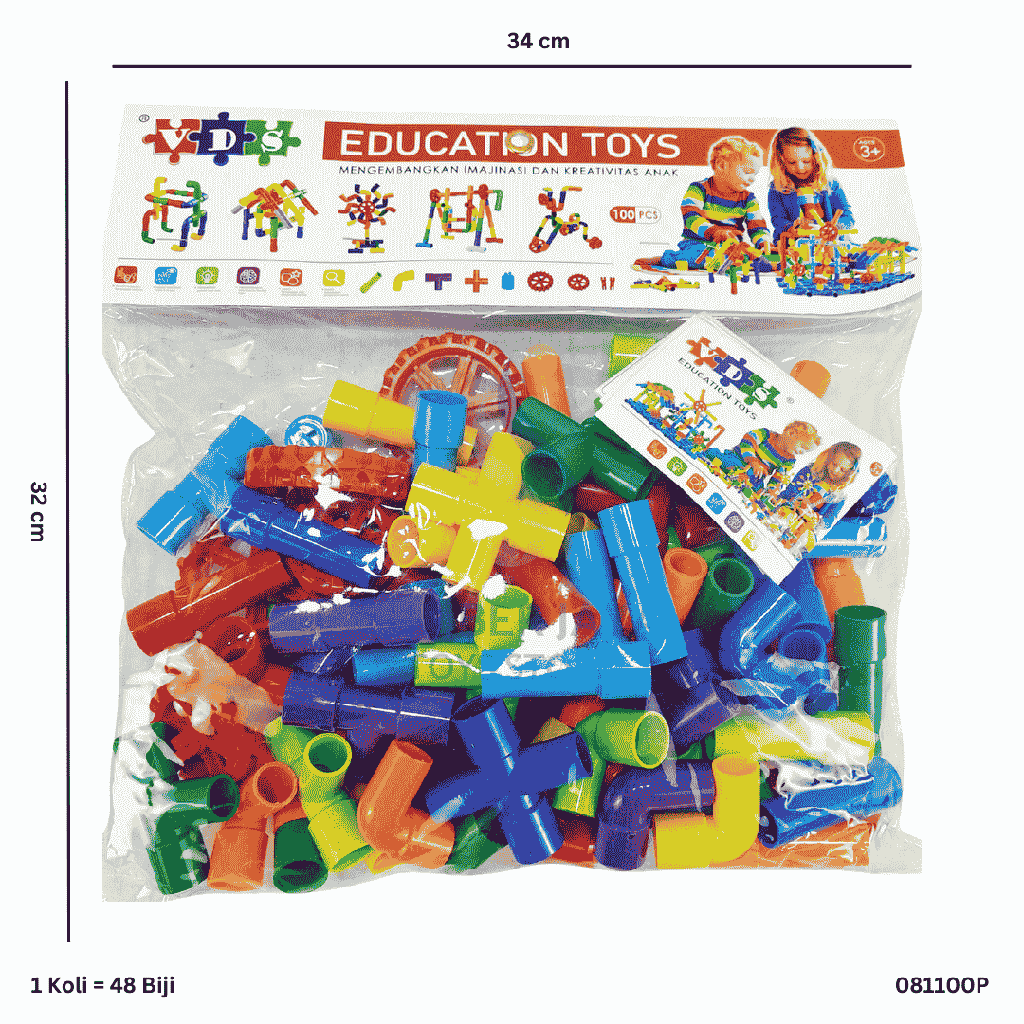 PUZZLE PIPA 100PCS PVC