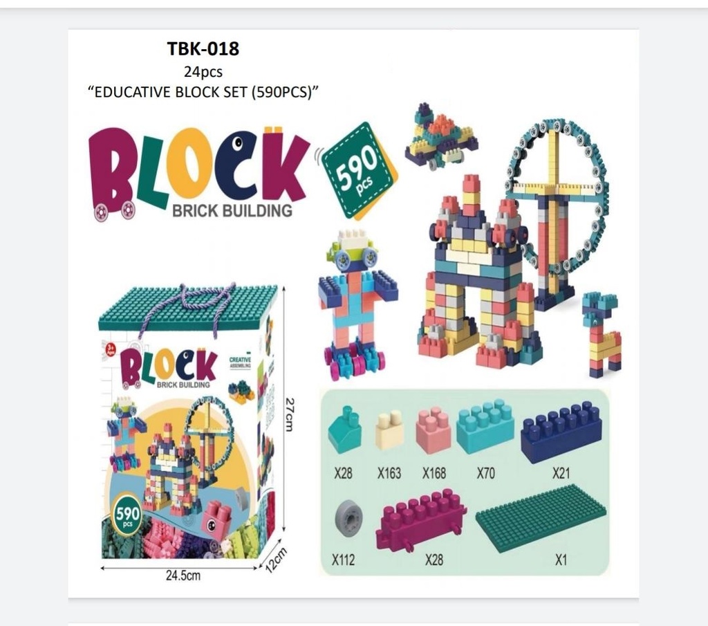 BLOCK BRICKS BUILDING 590PC TBK-018