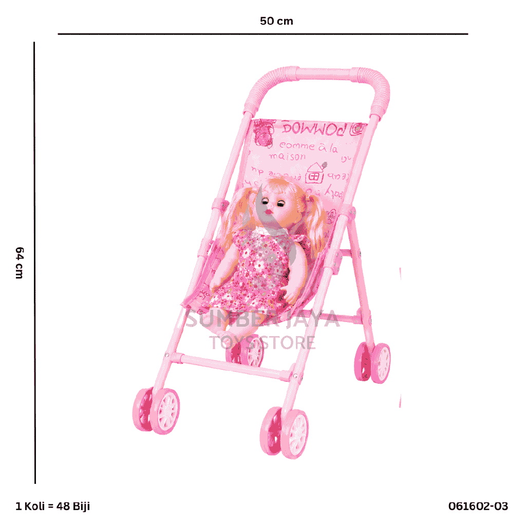 BABY DOLL WITH STROLLER 602-03