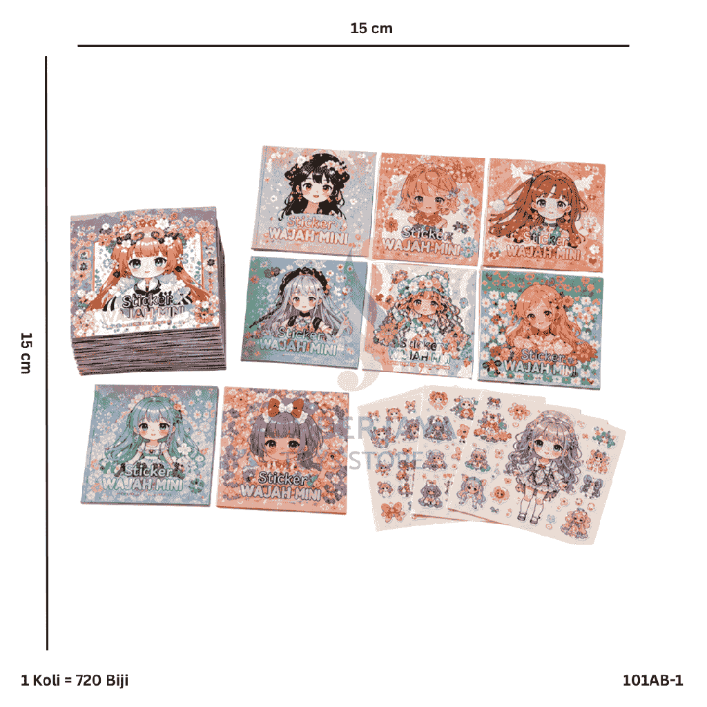 STICKER WAJAH KECIL AB-1