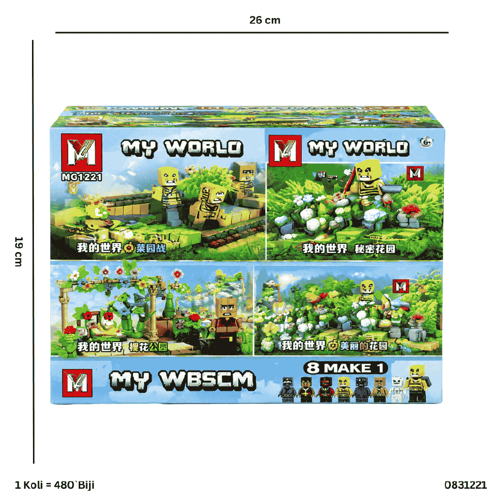 RPK MINECRAFT FIGURE W/ CHERRY BLOSSOM PARK 1221