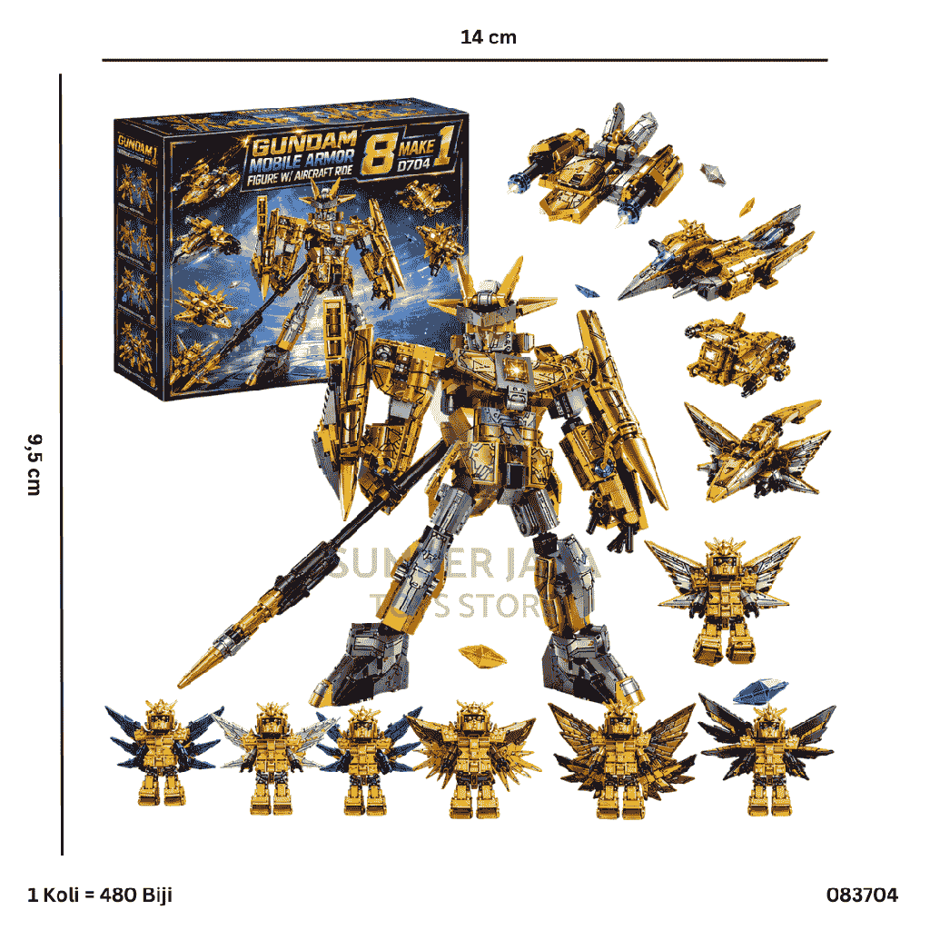 RPK GUNDAM MOBILE ARMOR FIGURE W/ AIRCRAFT RIDE 704