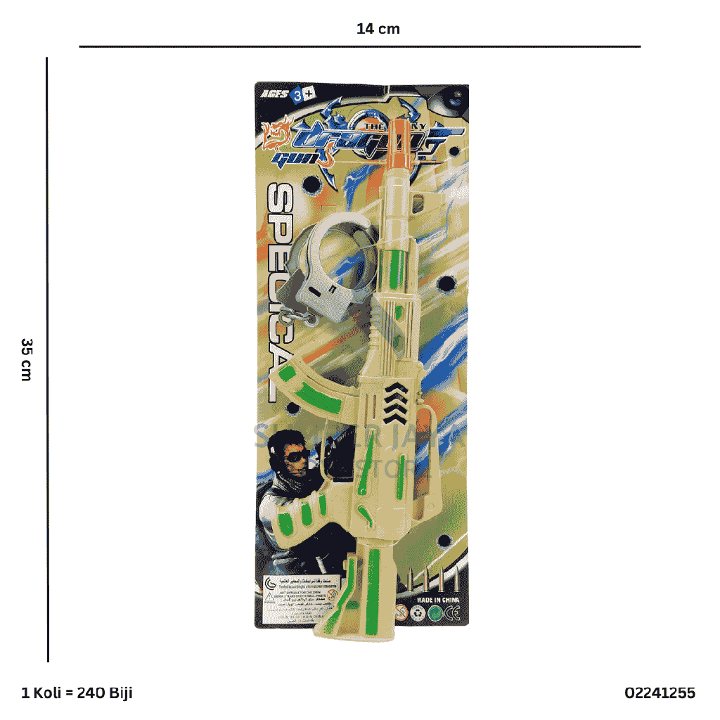 TOYS GUN W/ HANDSCUFF 1255
