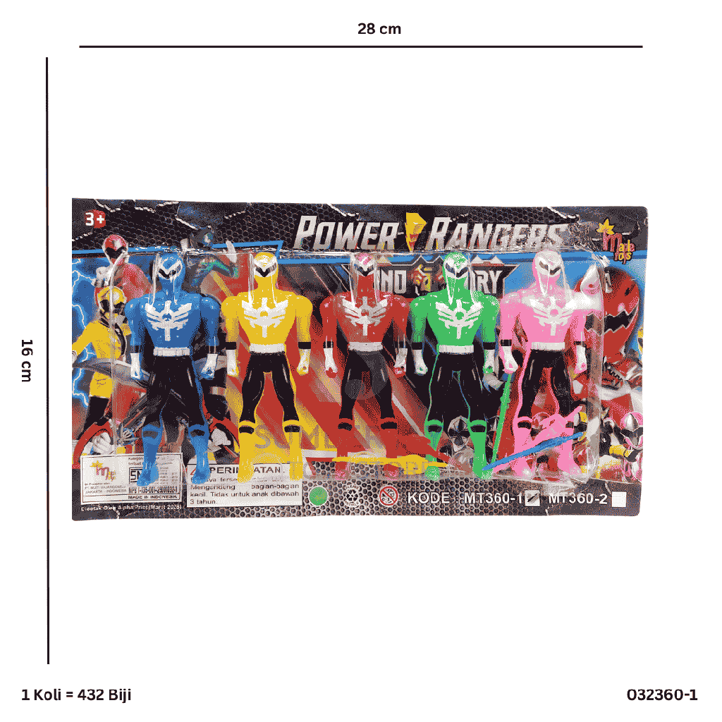 RBT POWER RANGER 5PCS SAMURAI 360-1