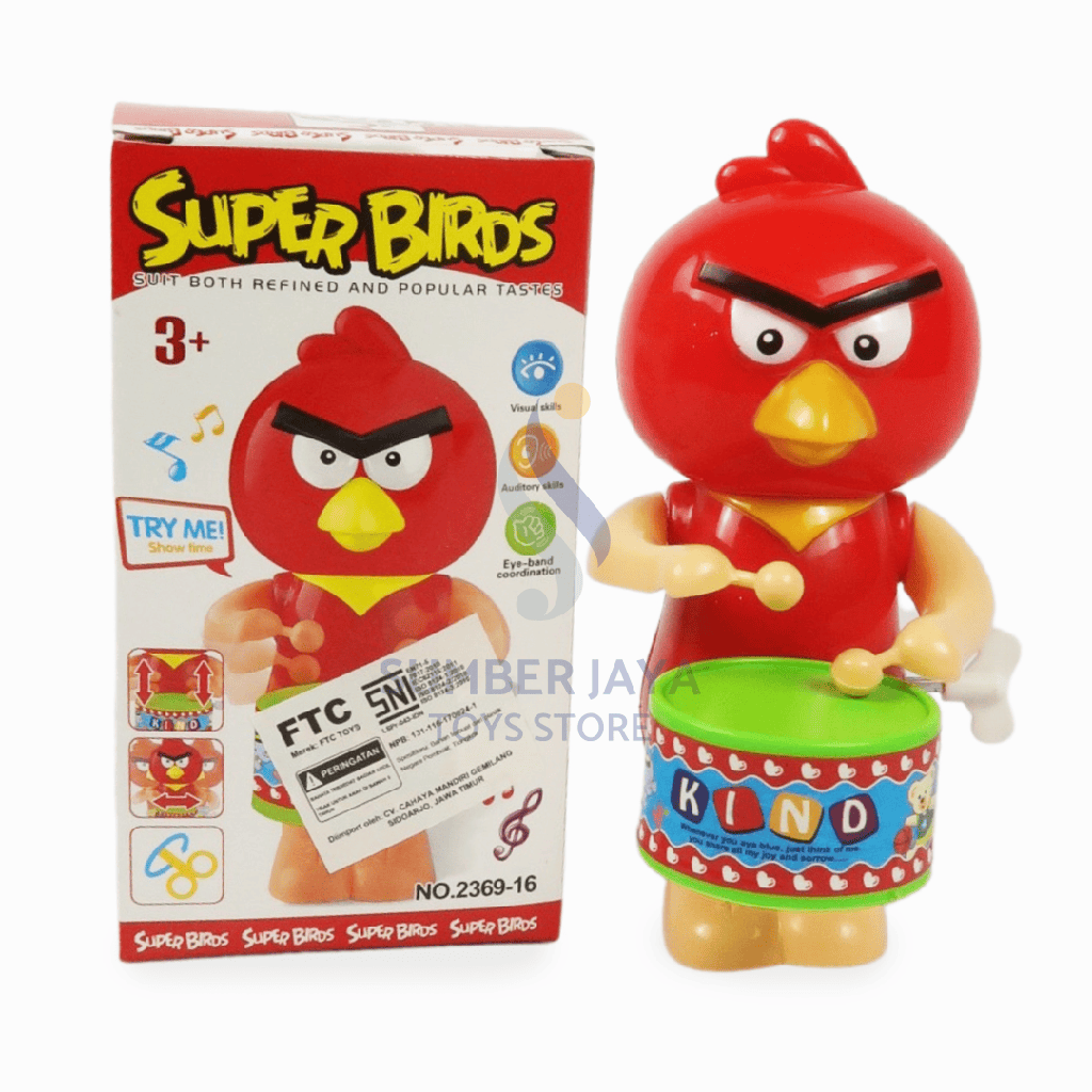 ANGRY BIRD DRUM DOS 2369-16