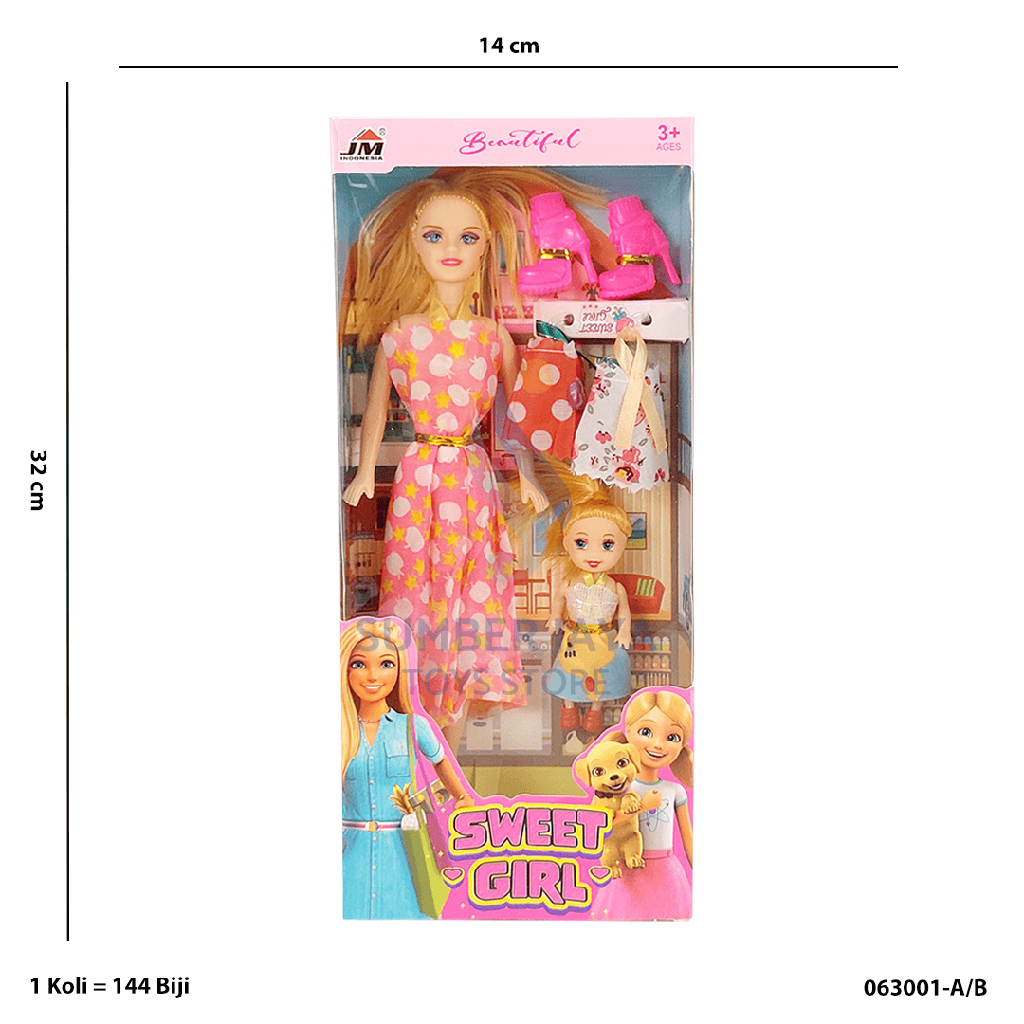 BONEKA SWEET GIRL IBU & ANAK 001-A/B