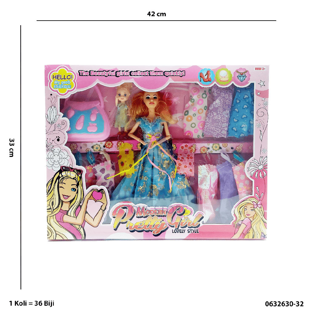 BONEKA TEKUK + ANAK BAJU SET 2630-32