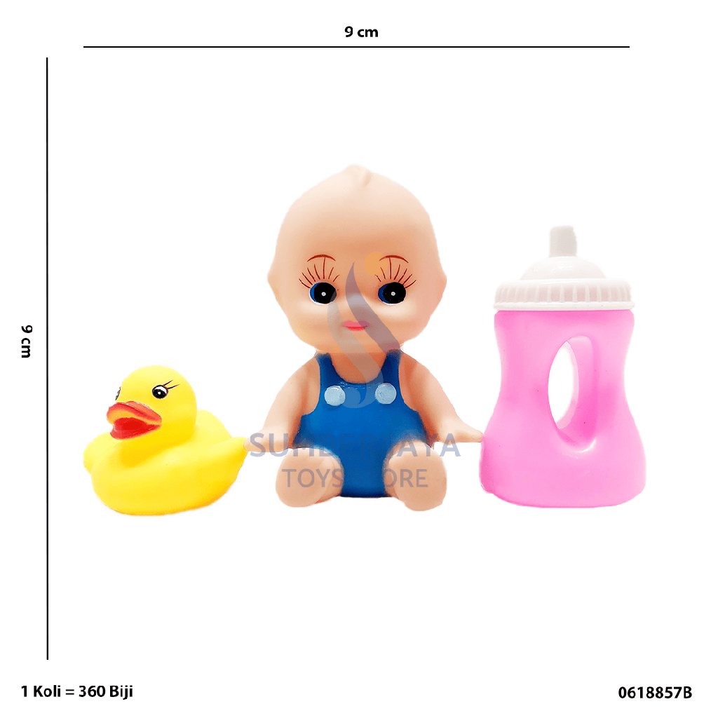 VINYL BABY DOLL+DUCK+MILK VOICE 8857B