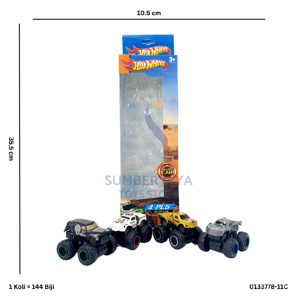 HOTWHEEL ALLOY CAR 4PC 778-11C