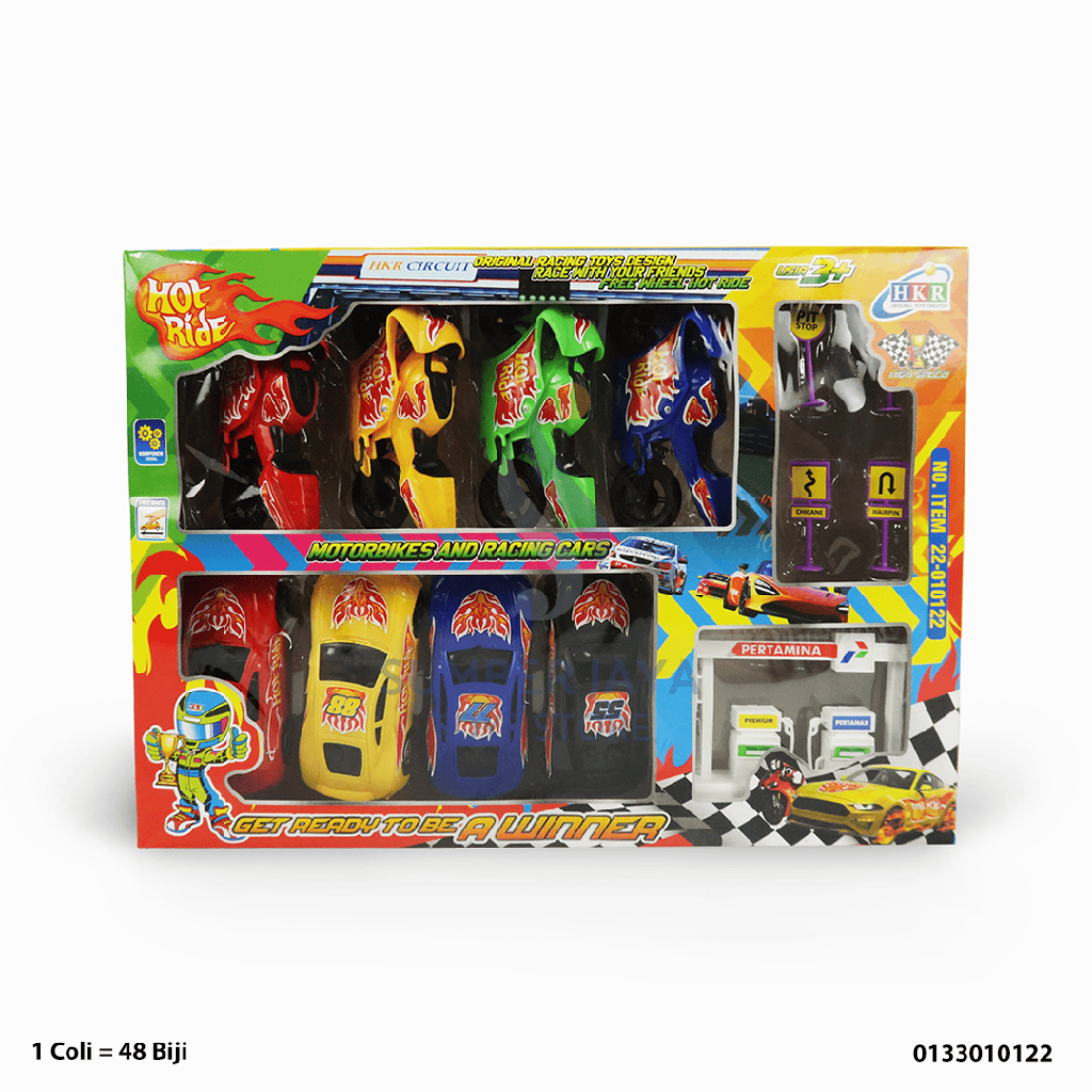 MTR BIKES+RACING CAR 8PCS 010122