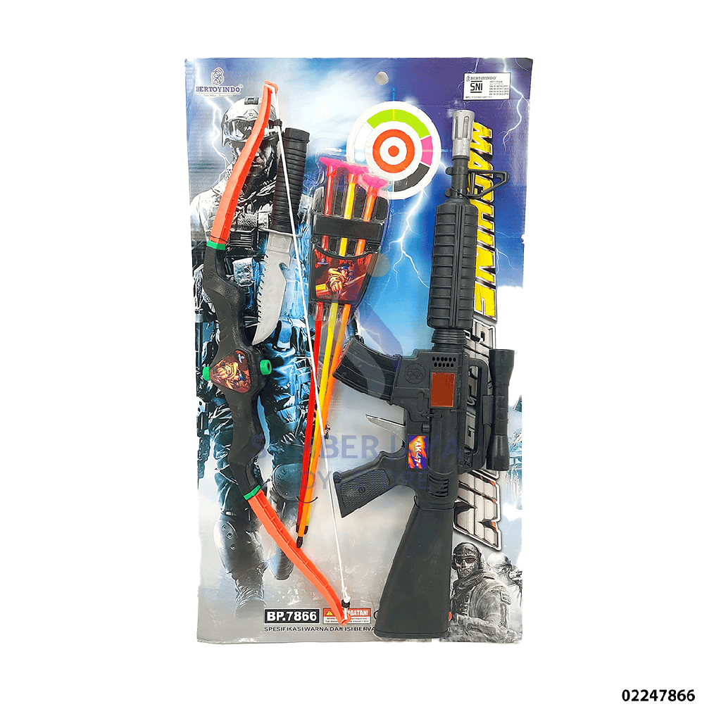 MACHINE GUN + ARROW SET + PISAU 7866