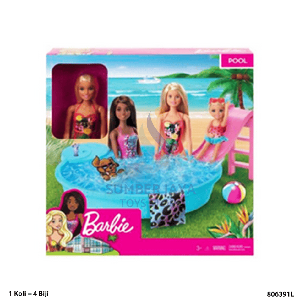 BARBIE ESTATE POOL & DOLL 91L