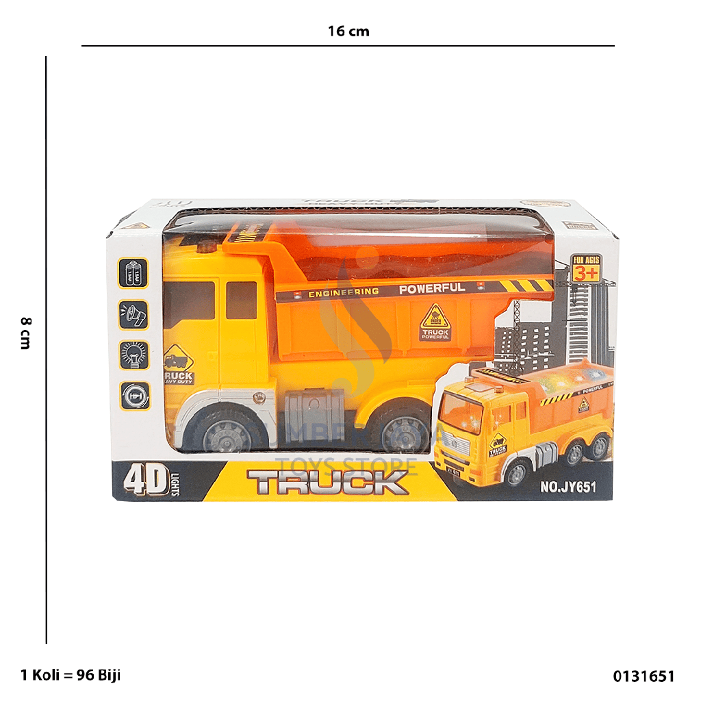 DUMP TRUCK W/MUSIC + LIGHT 651