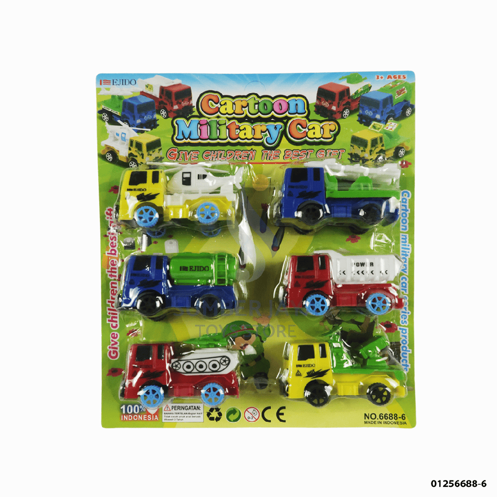 TRUCK MILITARY 6PCS 6688-6