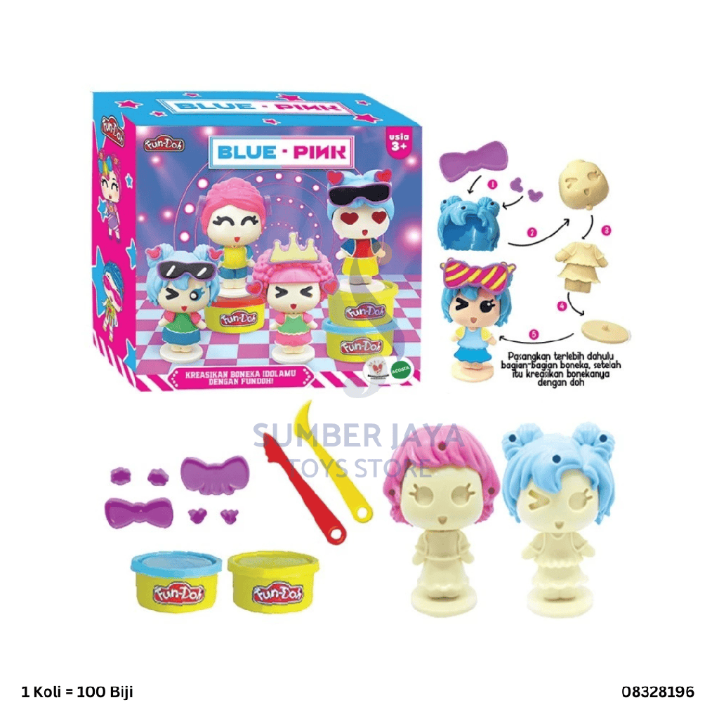 FUN-DOH BLUE PINK 28196