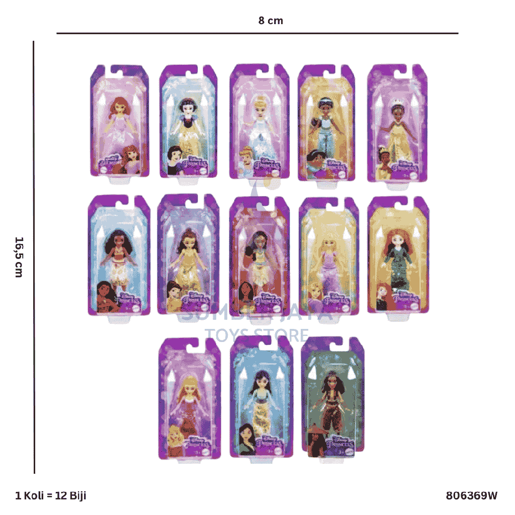 DISNEY PRINCESS CORE SMALL DOLL ASST 69W