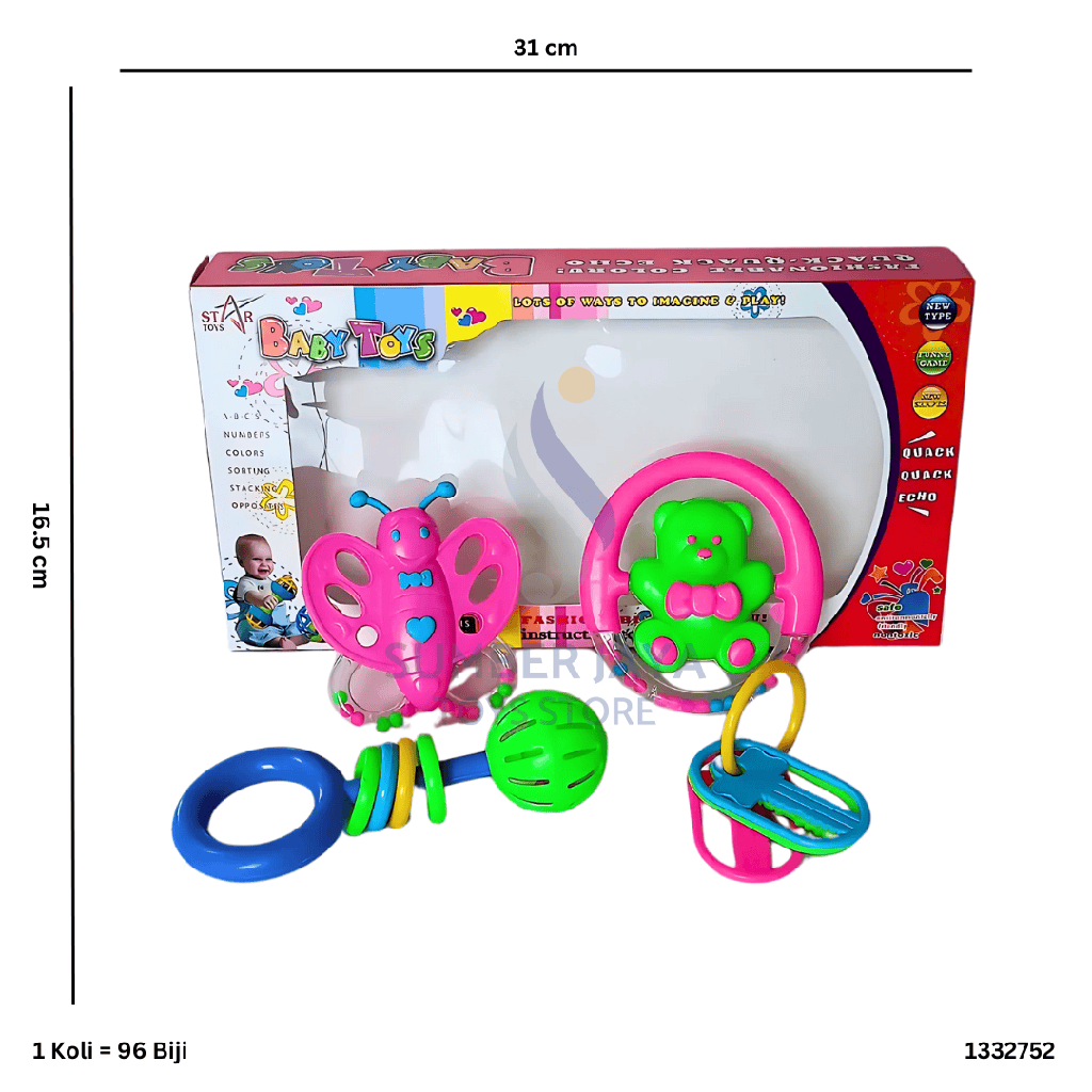BABY RATTLE 4P 2752