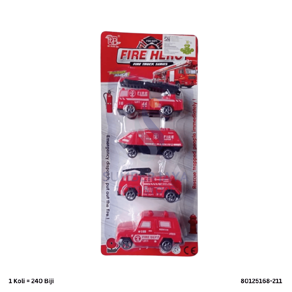 FIRE HERO TRUCK 4PCS 168-211