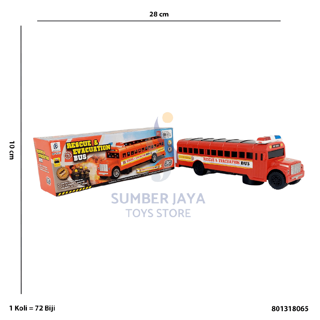 FIRE RESCUE BUS 3D 8065