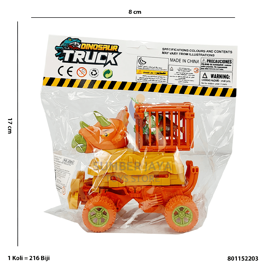 FRICTION DINO CAGE CAR 2203