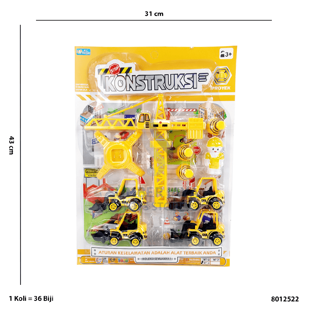 MINI KONTRUKSI 4PCS + CRANE 22.20
