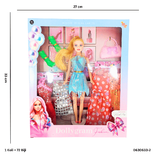 [0630633-2] BONEKA SET DOLLYGRAM+ACC 0633-2