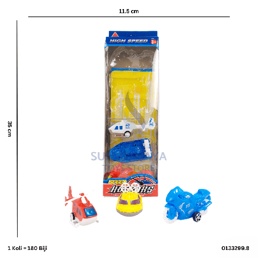 [0133299.8] HOT CARS 6PCS 299.8