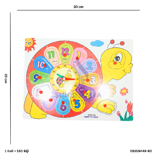 [08159449-93] BLOCK KAYU JAM ANIMAL BK 59449-93