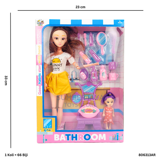 [806313AR] BATHROOM GIRL PLAY SET AR 13