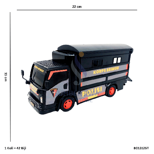 [8013125T] MINI TRUCK OLENG POLISI HOREG B/O JSP T-25