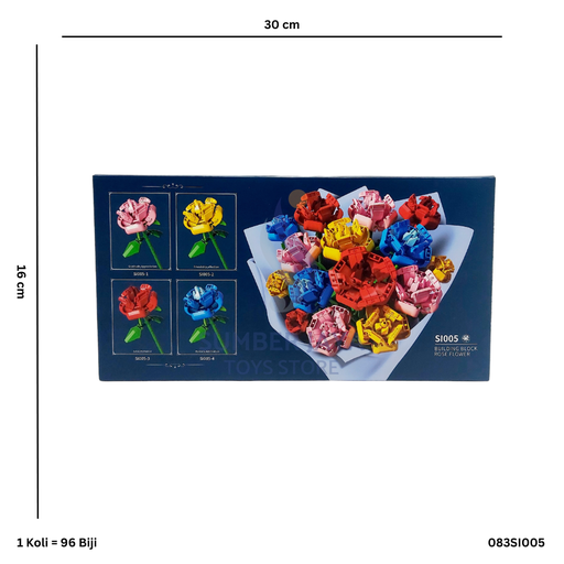 [083SI005] FUNNY BLOCK FLOWER SI 005
