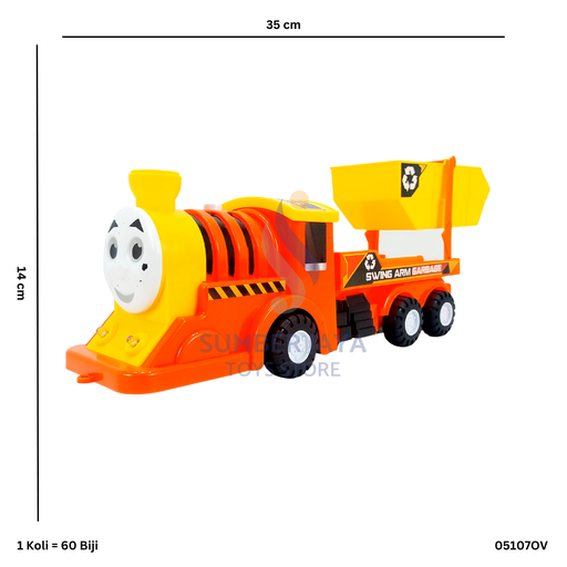 [05107OV] TRUCK TRAIN SWING ARM GARBAGE B/O OV 07