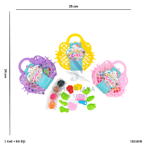 [15116IB] HELLOKITTA BAG+WINDOH FRUITS 16IB