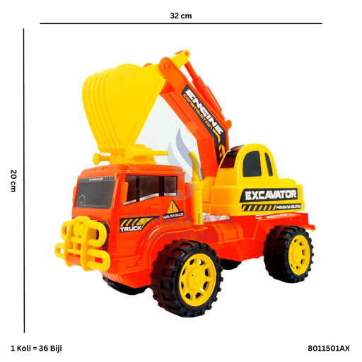 [8011501AX] TRUCK EXCAVATOR YELLOW ORANGE 01 AX