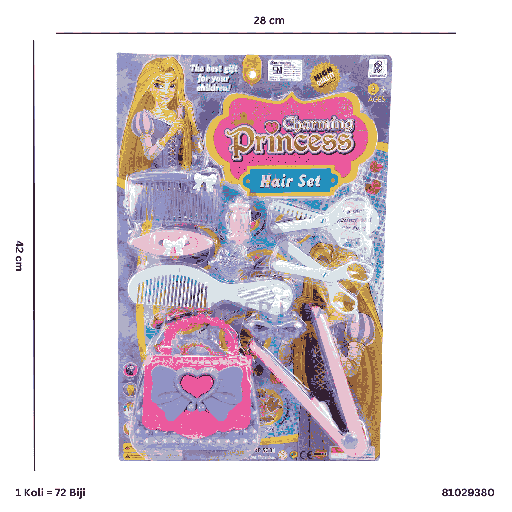 [81029380] CHARMING PRINCESS HAIR SET
